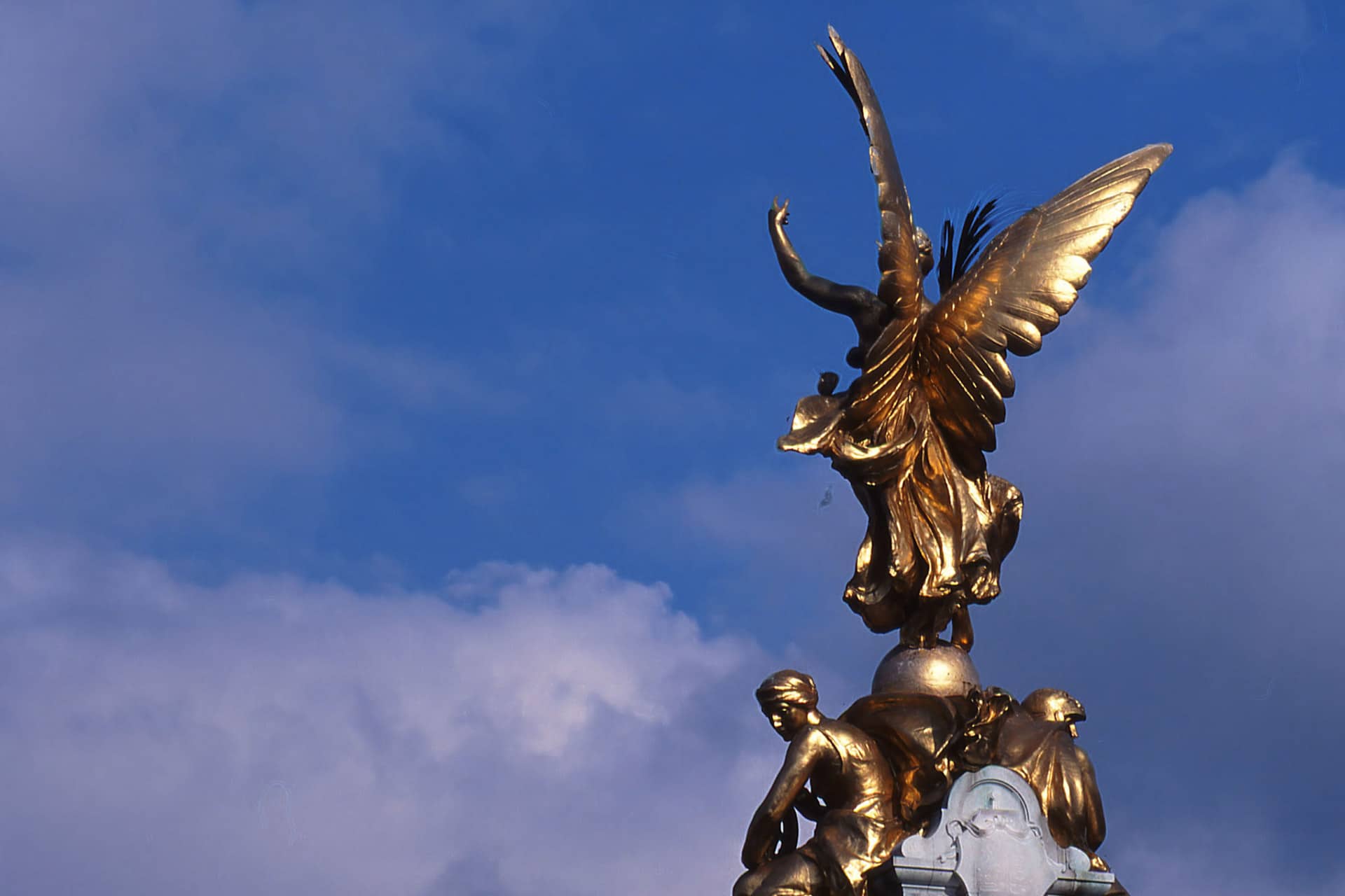 Victoria Memorial Statue in London, England.