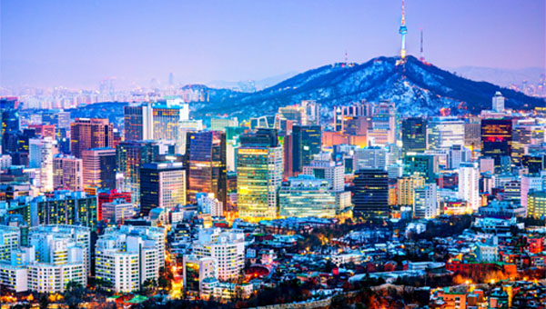 Seoul, South Korea cityscape.